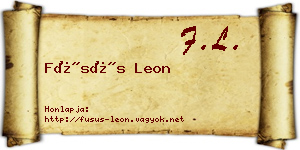 Füsüs Leon névjegykártya